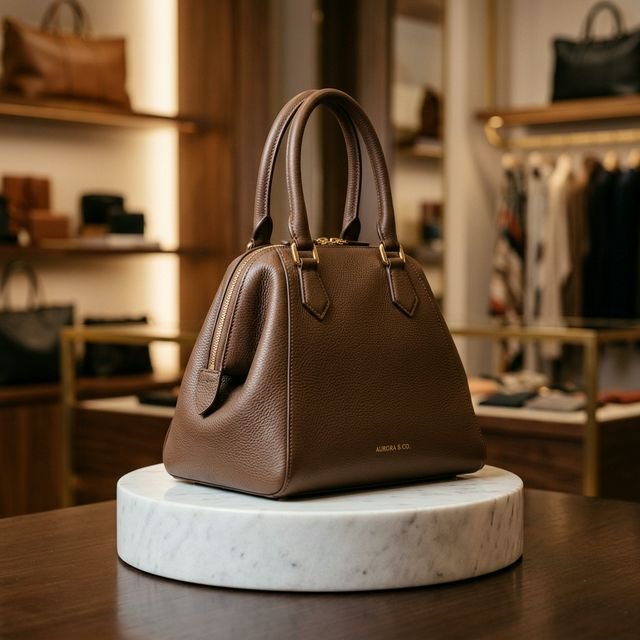 Debellmora Pyramid Mocha Brown Leder Tasche